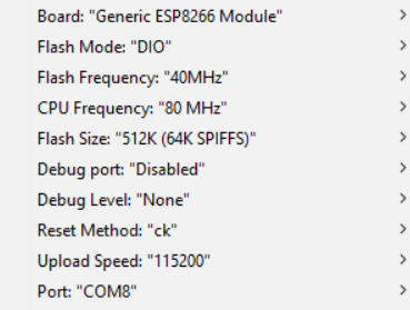 Arduino Settings