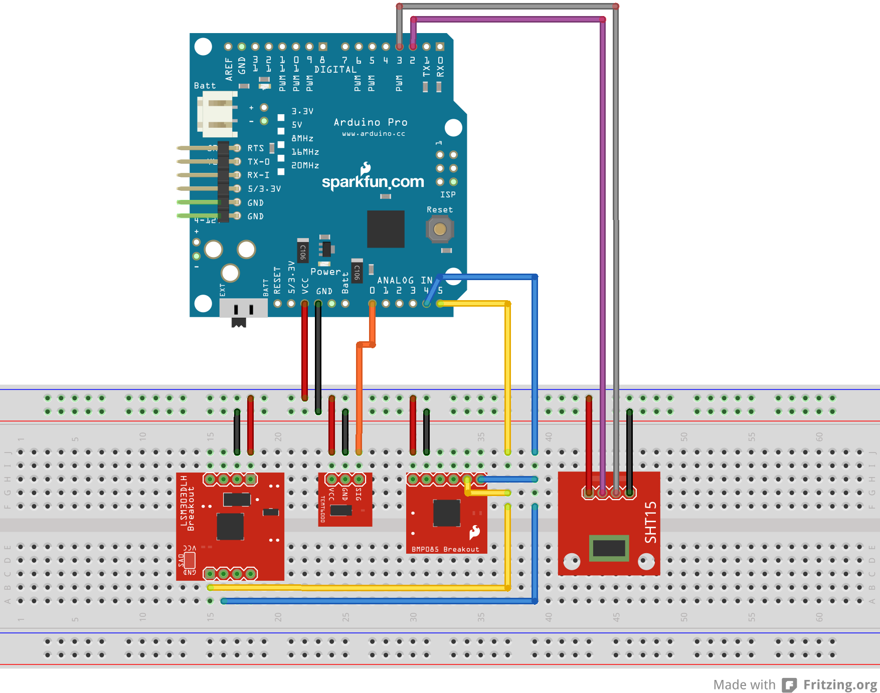 fritzing breadboard