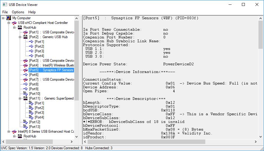 View USB on Windows Mutable Log